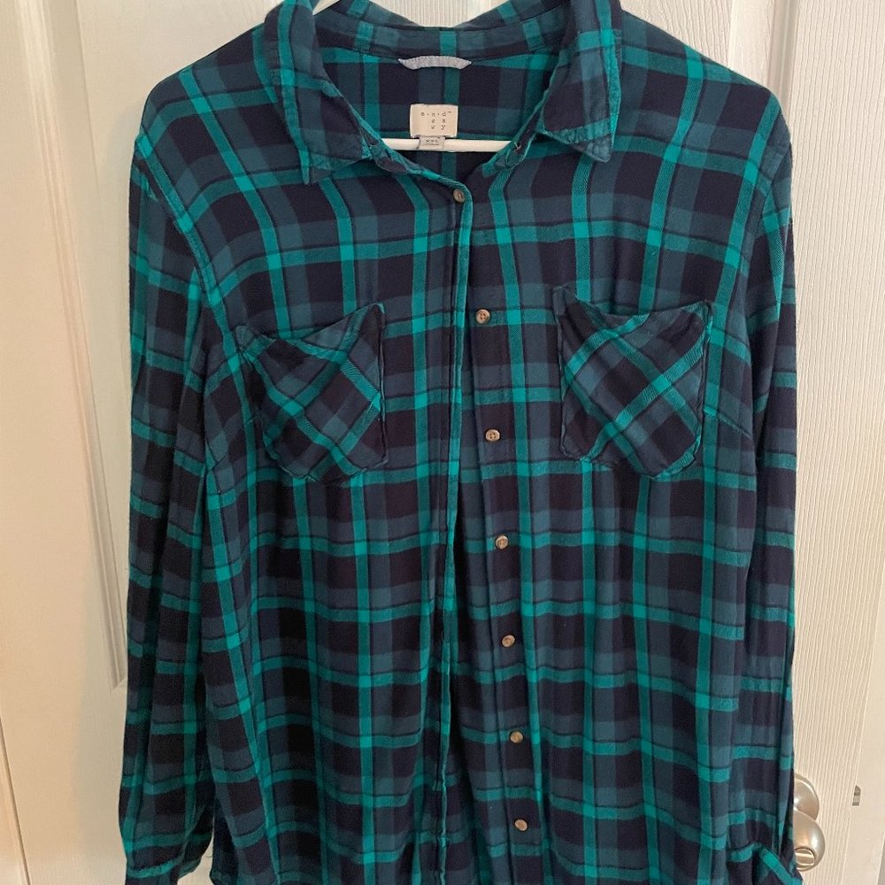 A New Day Flannel (Blue/Green) XXL